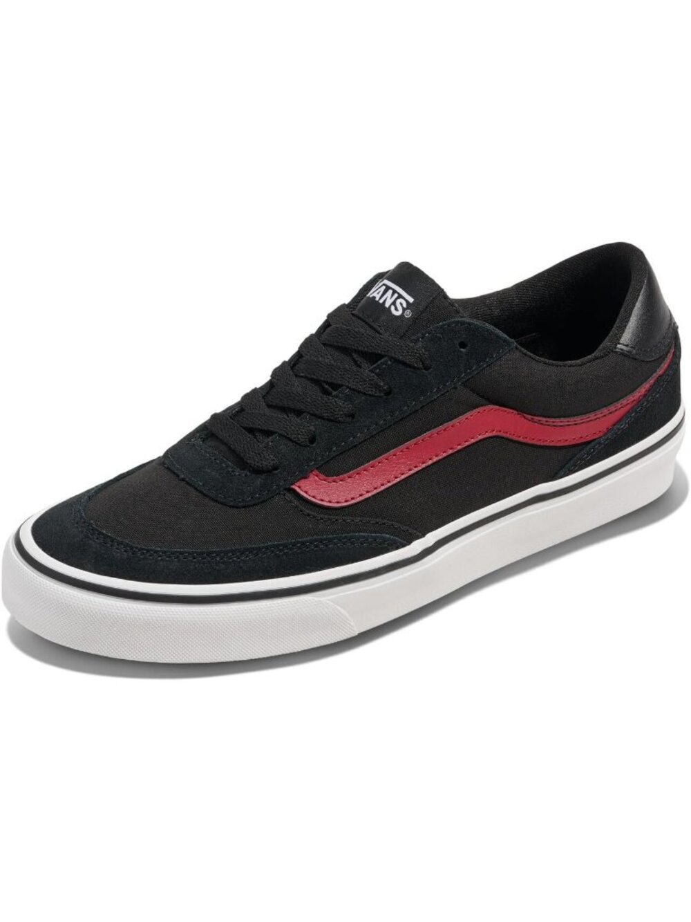 Vans Men's Sidestripe Black Closed Toe Casual Flat Imported Brooklyn Ls Sneakers